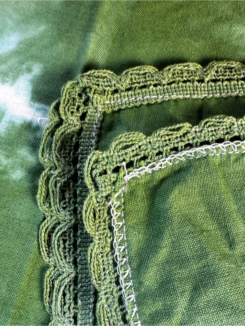 Hand-Dyed Tie-Dye Tea Towels - Green & Teal Spiral Set - Picture 6 of 9